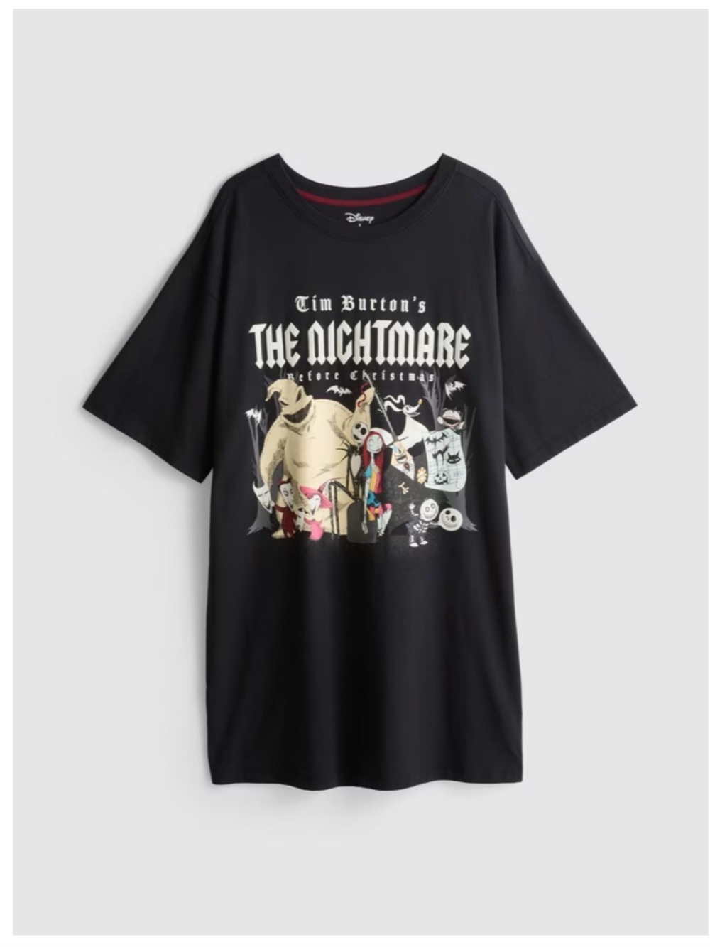 Primark Disney Tim Burton's The Nightmare Before Christmas Oversized Tshirt